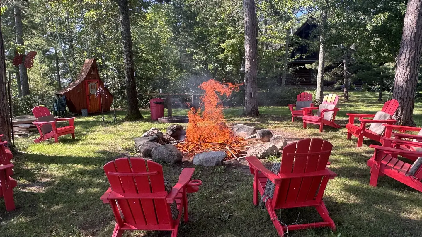 Firepit at the lodge