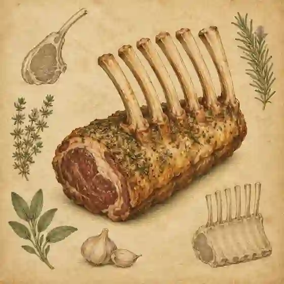 Rack of lamb field plate