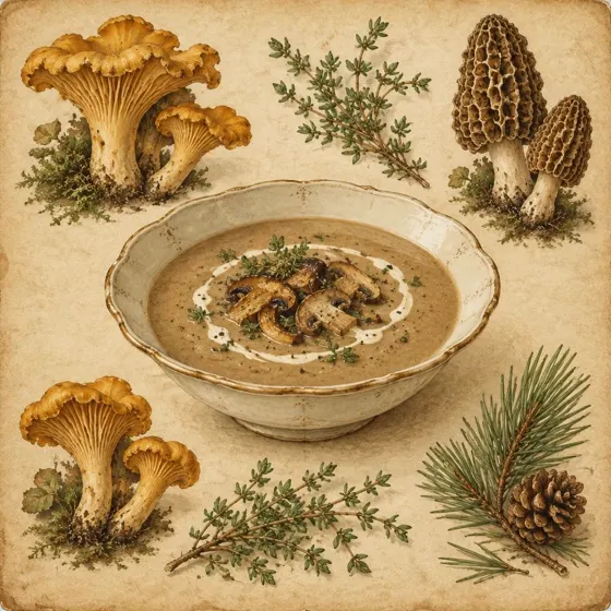 Wild mushroom soup field plate