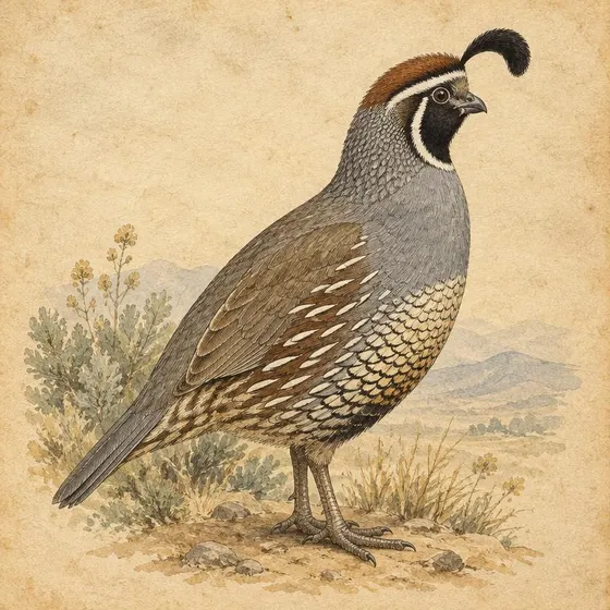 California Valley Quail field plate