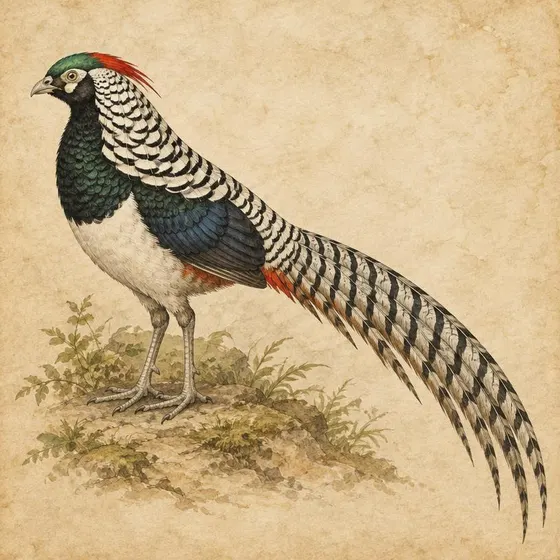 Lady Amherst's Pheasant field plate